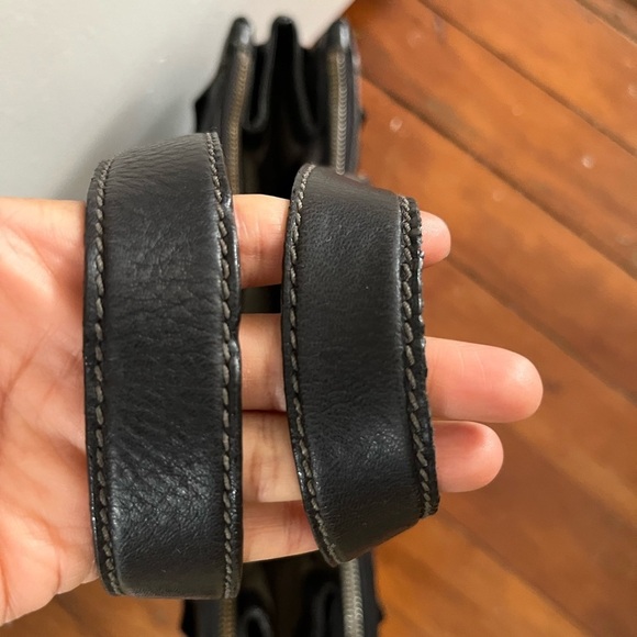 Marc Jacobs Quilted Leather Satchel Tote Black Gold Hardware Made in Italy - Picture 16 of 17